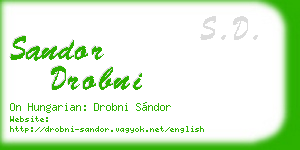 sandor drobni business card