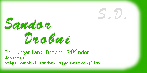 sandor drobni business card